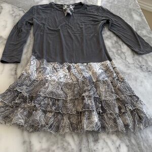 Young Fabulous & Broke Charcoal and Cream Dress